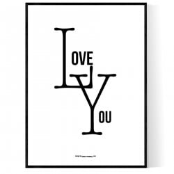 Love You Logo Poster