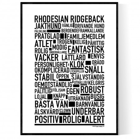 Rhodesian Ridgeback Poster