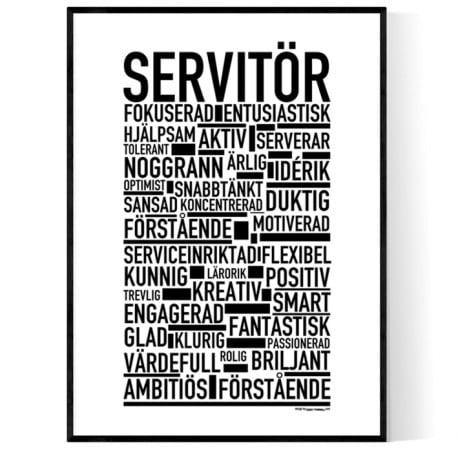 Servitör Poster