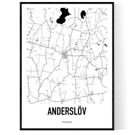Anderslöv Karta Poster