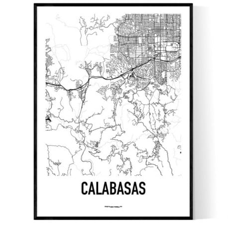 Calabasas Karta Poster