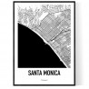Santa Monica Karta Poster