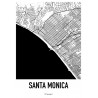 Santa Monica Karta Poster