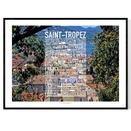 Saint-Tropez Photo Text Poster