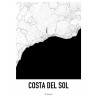 Costa del Sol Karta Poster