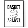 Basket Är Livet Poster