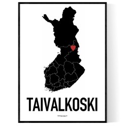 Taivalkoski Heart Poster