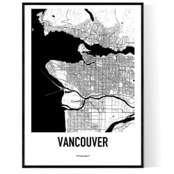 Vancouver Karta Poster