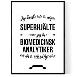 Biomedicinsk Analytiker Hjälte Poster