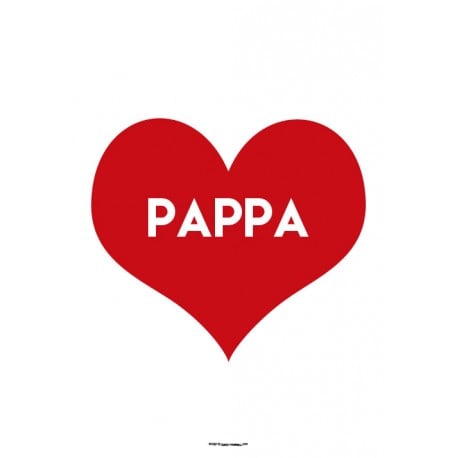 Pappa Heart Poster. KÃ¶p Stadskartor och Sverigekartor hos Wallstars