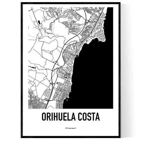 Orihuela Costa Karta Poster