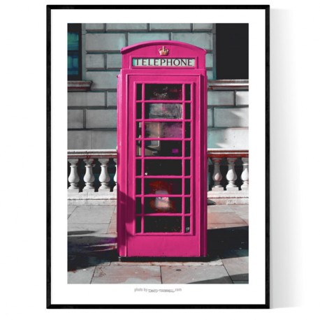 London Pink Telephone Poster