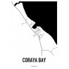 Coraya Bay Karta Poster