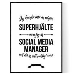 Social Media Manager Hjälte Poster