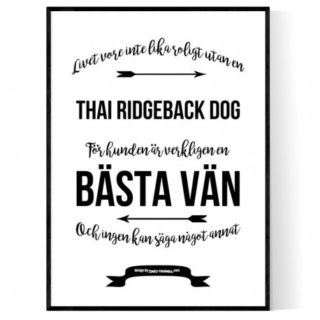 Livet Med Thai Ridgeback Dog