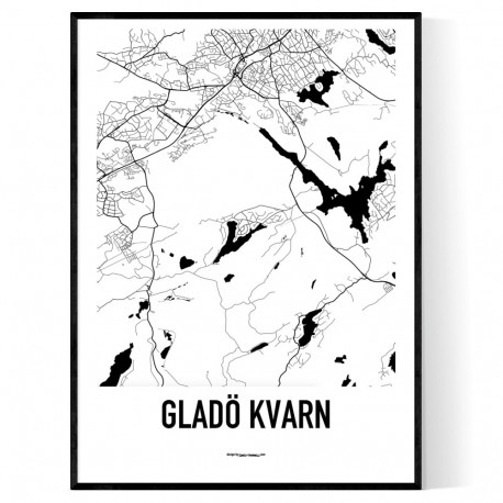 Gladö Kvarn Karta Poster