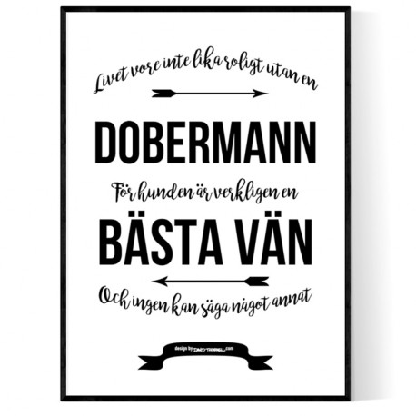 Livet Med Dobermann Poster