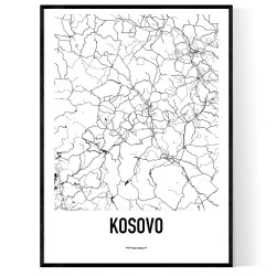 Kosovo Karta Poster