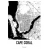 Cape Coral Karta Poster