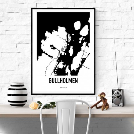 Gullholmen Karta Poster. Hitta dina posters online hos Wallstars