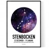 Stenbocken Stjärntecken Poster