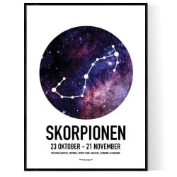 Skorpionen Stjärntecken Poster