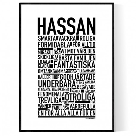 Hassan Efternamn Poster