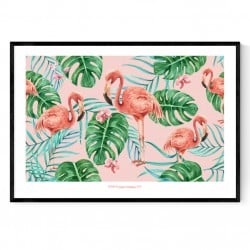 Tropical Flamingo Poster