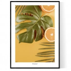Orange And Leaves Poster