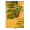 Orange And Leaves Poster