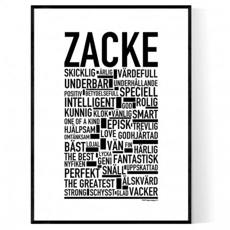 Zacke Poster