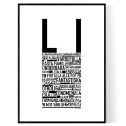 Li-Efternamn Poster 