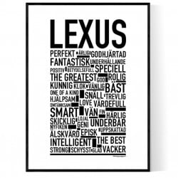 Lexus Namn Poster