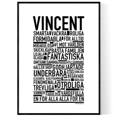 Efternamn Vincent Poster 