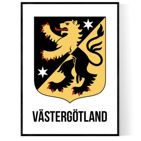 Västergötland Vapen Poster