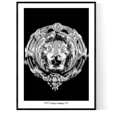 Lion Sculpture Poster