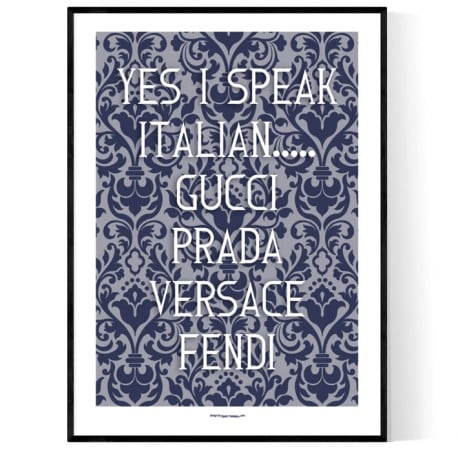 I Speak Italian Poster