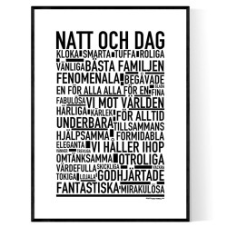 Natt och Dag Efternamn Poster 