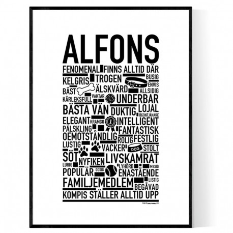 Alfons Hundnamn Poster