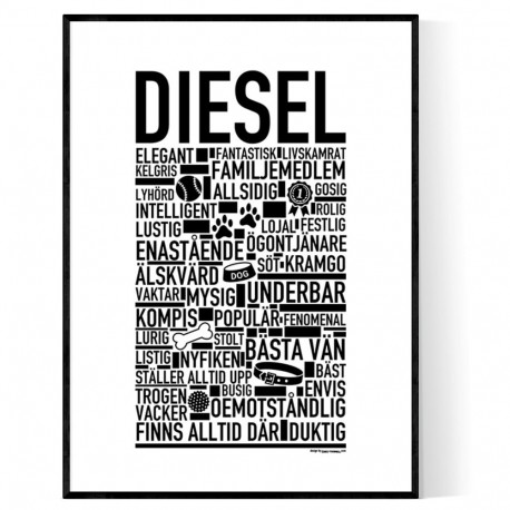 Diesel Hundnamn Poster