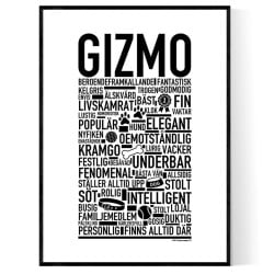 Gizmo Hundnamn Poster