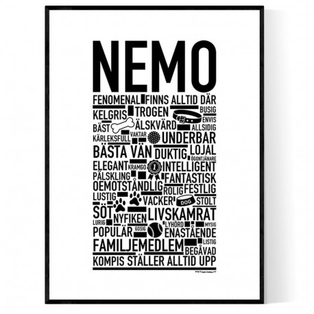 Nemo Hundnamn Poster