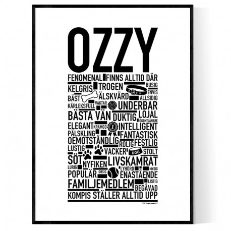 Ozzy Hundnamn Poster