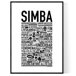Simba Hundnamn Poster