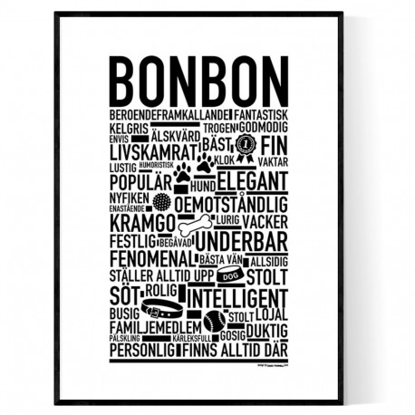 Bonbon Hundnamn Poster