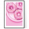 Pink Donuts Poster