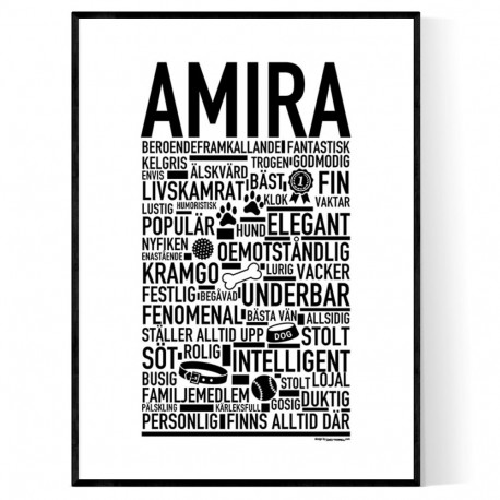Amira Hundnamn Poster