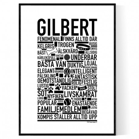 Gilbert Hundnamn Poster