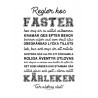 Fasters Regler Poster