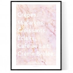 French Favorites Pink Poster